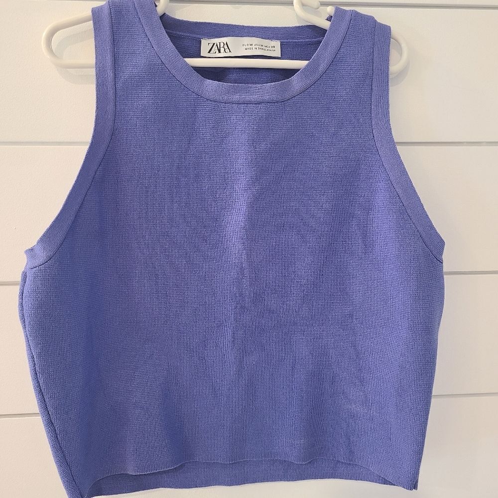Zara Women's Purple Tank Top